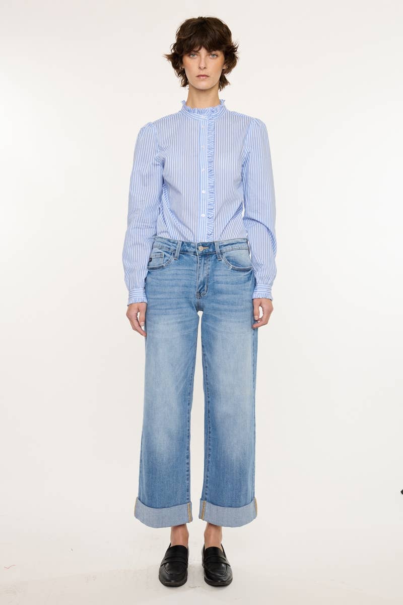 Sally Cropped Wide Leg Jeans
