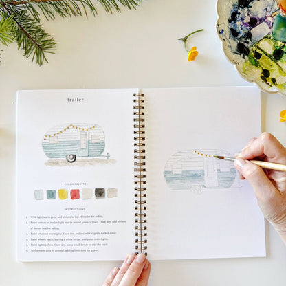 Camping - Watercolour Workbook