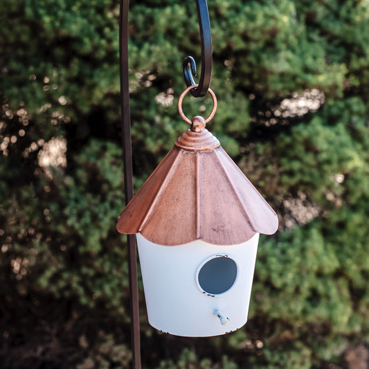 Short Copper Finish Birdhouse