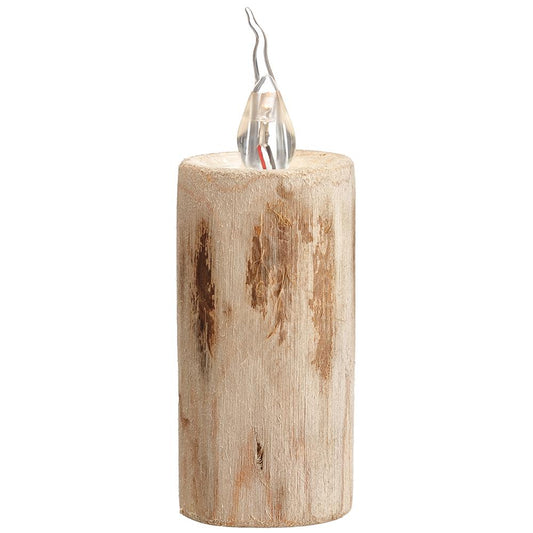 Small Wood Faux Candle