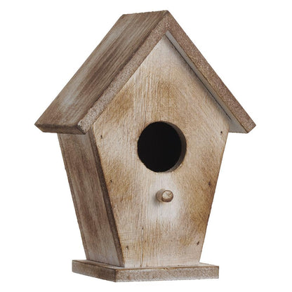 Brown Whitewashed Bird House