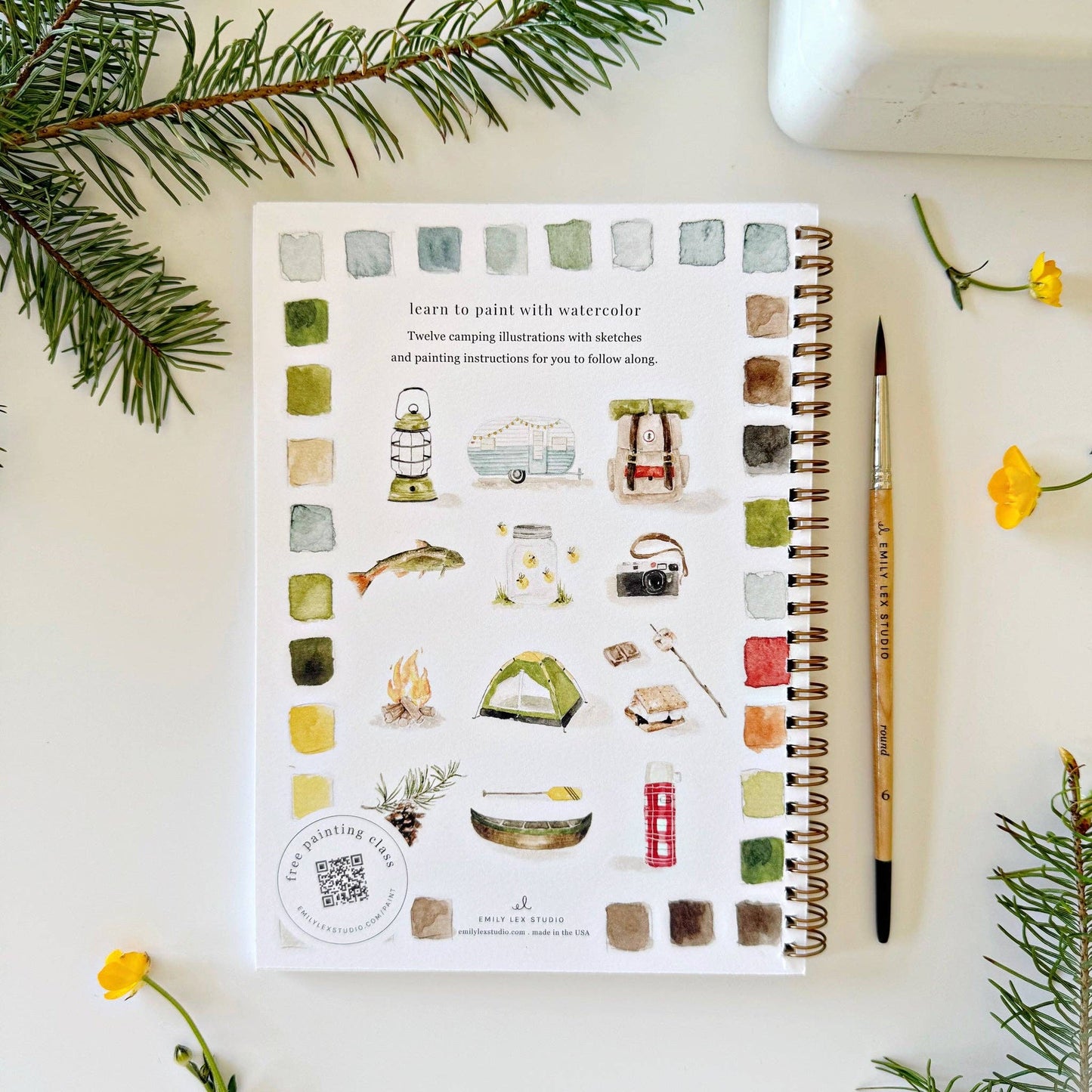 Camping - Watercolour Workbook