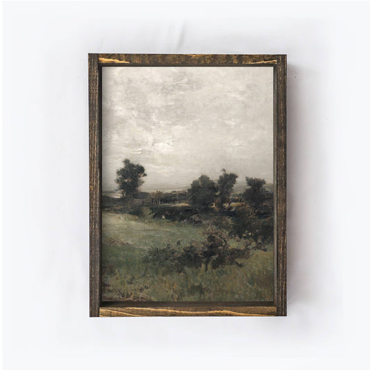 Dark Oil Landscape Framed Print