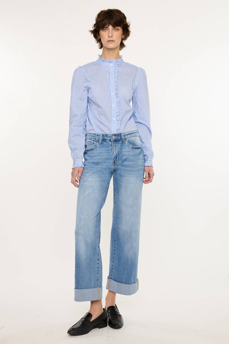 Sally Cropped Wide Leg Jeans