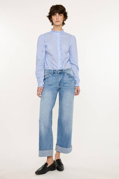 Sally Cropped Wide Leg Jeans