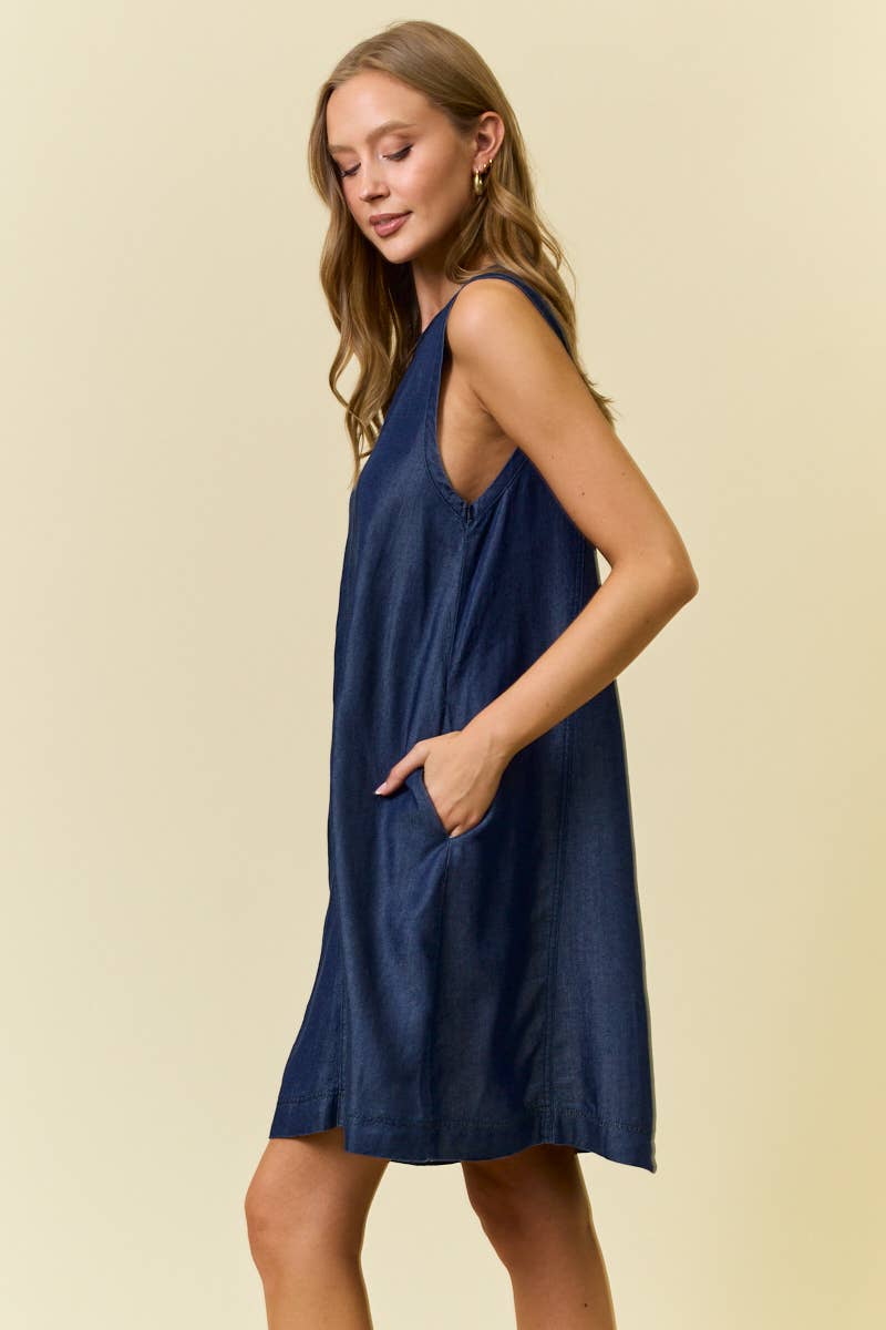 Andrea Scoop Neck Mini Dress