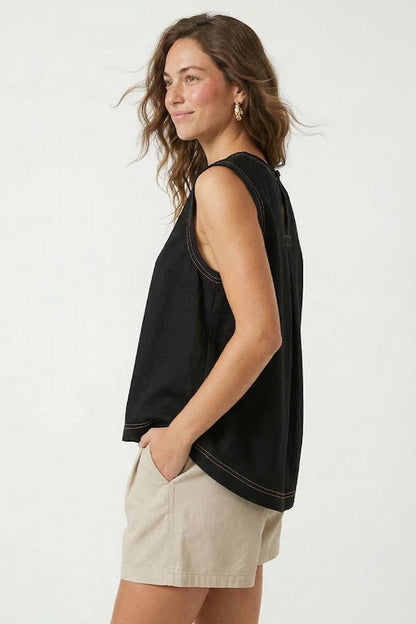 Jenny Round Neck Sleeveless Top