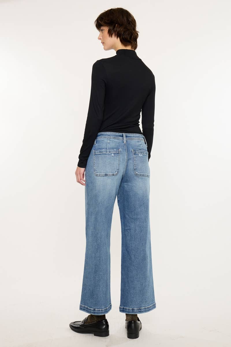 Wendy Mid Rise Wide Leg Jeans