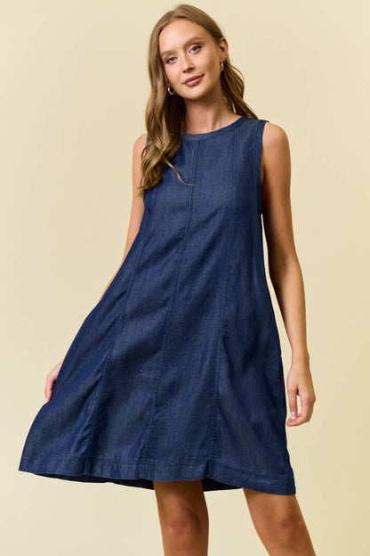 Andrea Scoop Neck Mini Dress