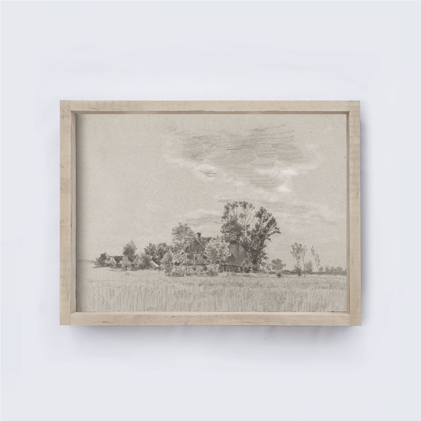 Countryside Sketch Framed Print