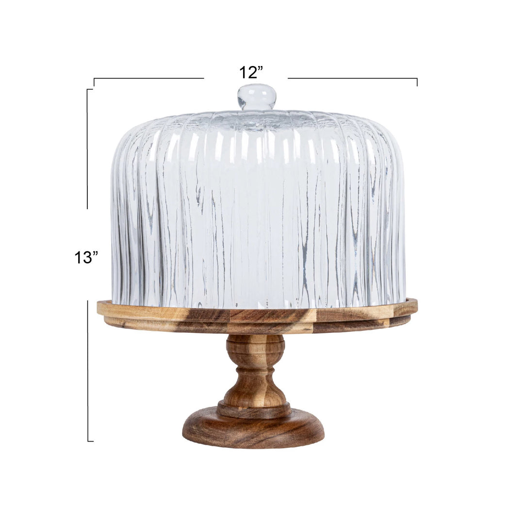 Fluted Glass Cloche