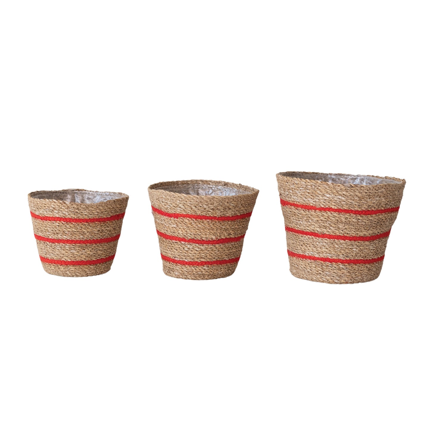 Striped Seagrass & Jute Baskets