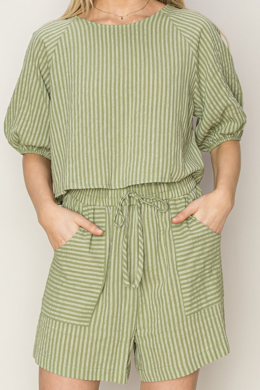 Matcha Striped Top