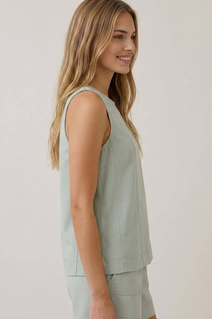 Julia Flare Contrast Swing Top