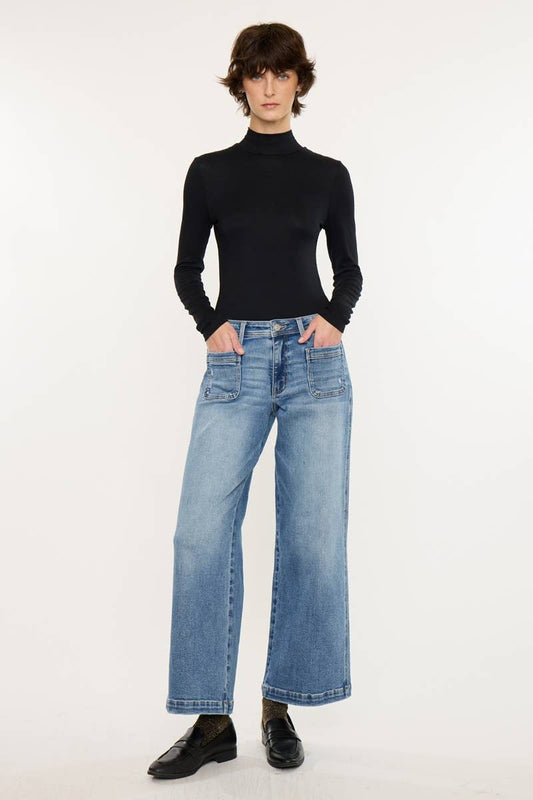 Wendy Mid Rise Wide Leg Jeans