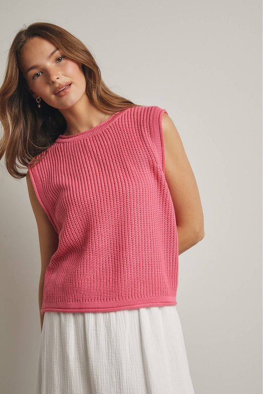 Lily Sleeveless Knit Sweater Top