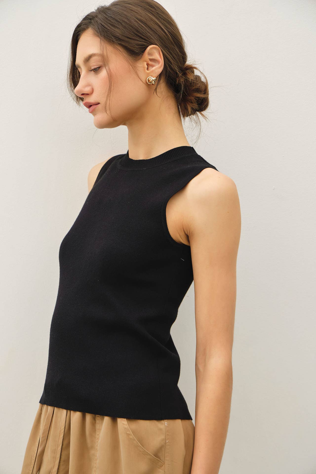 Jane Sleeveless Slim Knitted Tank Top
