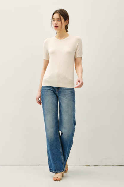 Emily Short Sleeve Sweater Tee