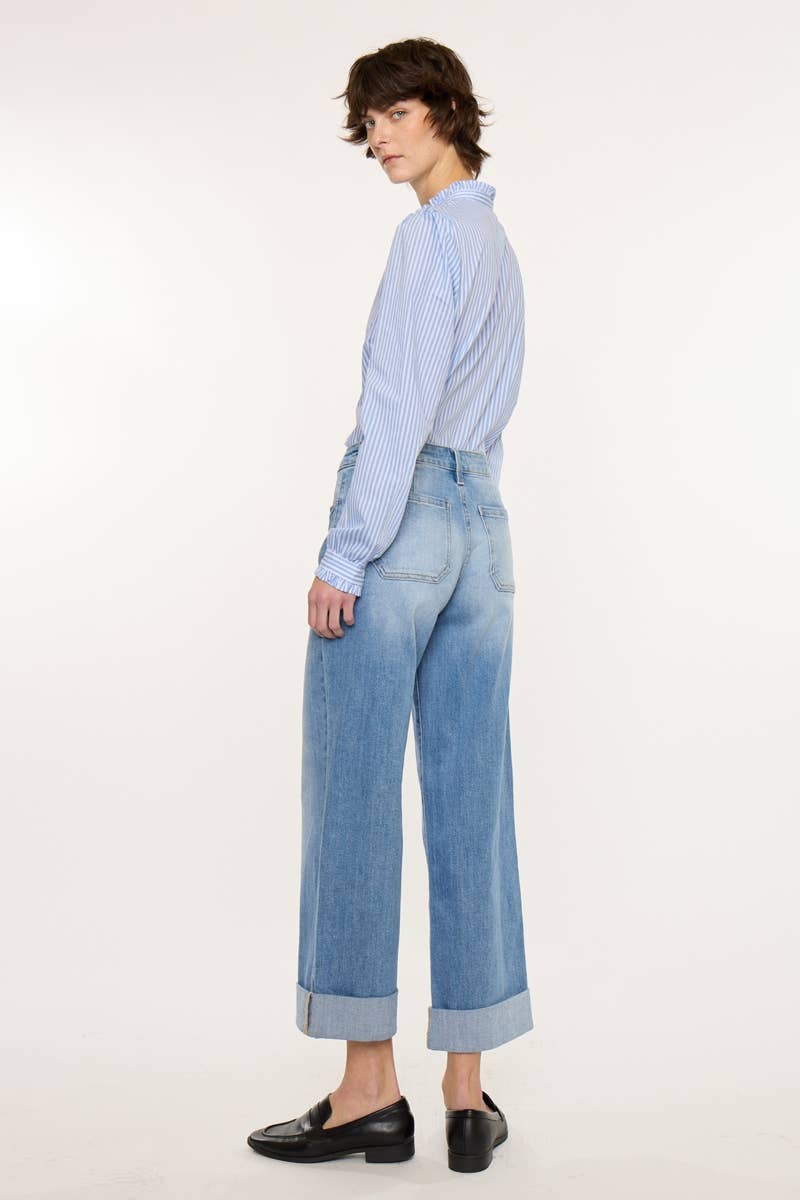 Sally Cropped Wide Leg Jeans