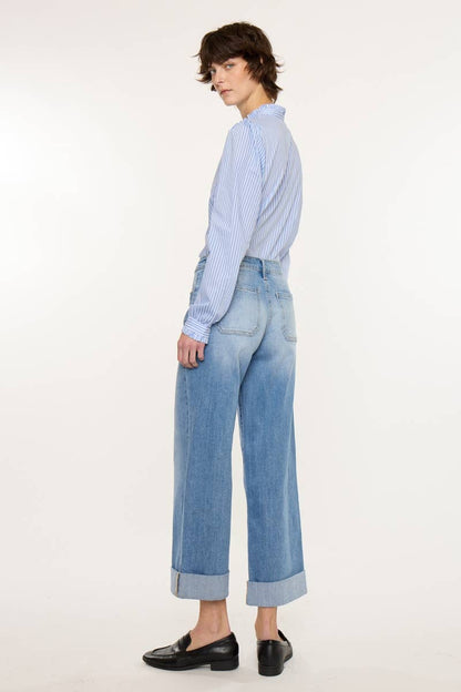 Sally Cropped Wide Leg Jeans