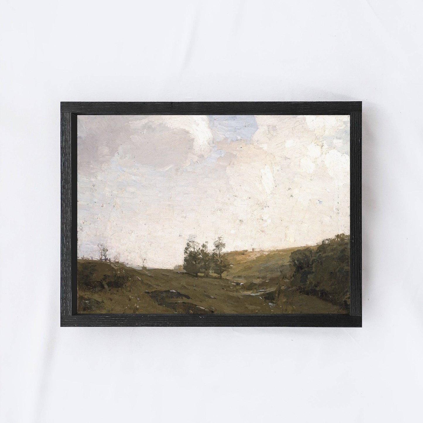 Hills And A Pasture Landscape Framed Print