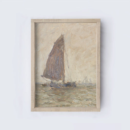 Vintage Sailboat Framed Print