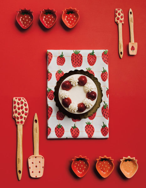 Berry Sweet Printed Cotton Dishtowel