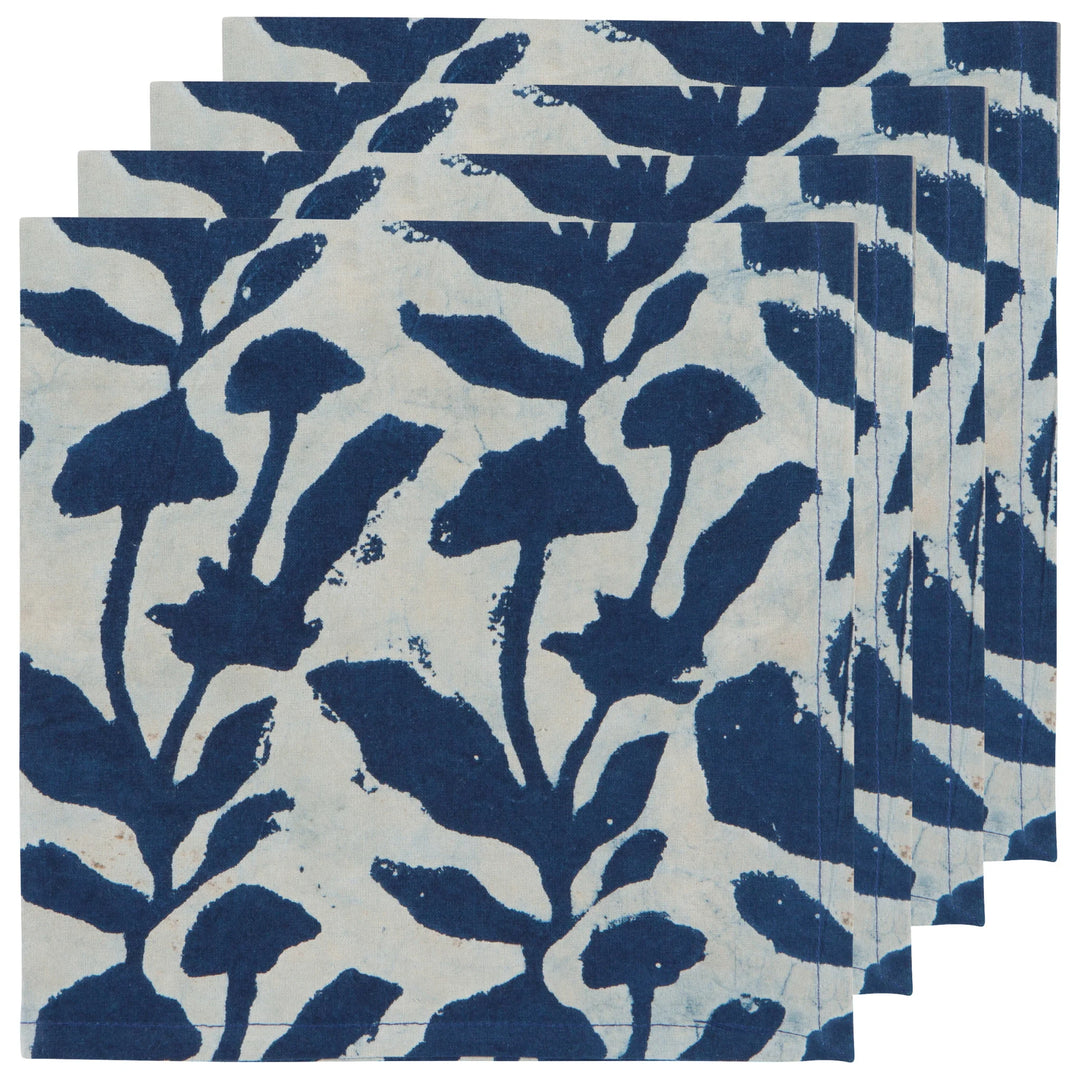 Flourish Block Print Napkins - Set of 4