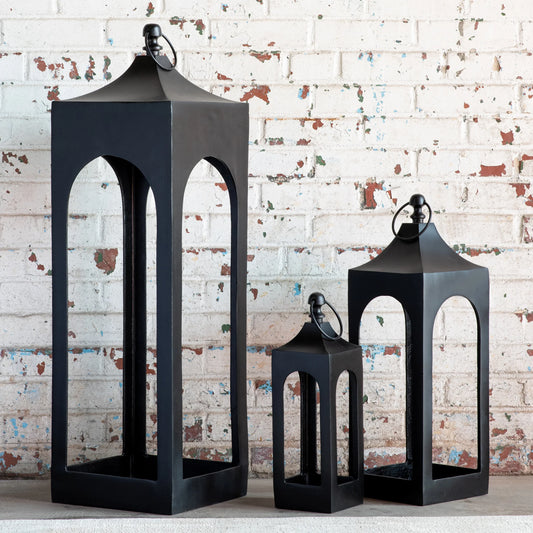 Black Finished Alluminum Lanterns