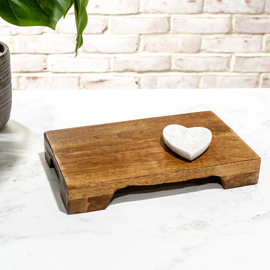 Small Margo Wooden Pedestal Tray