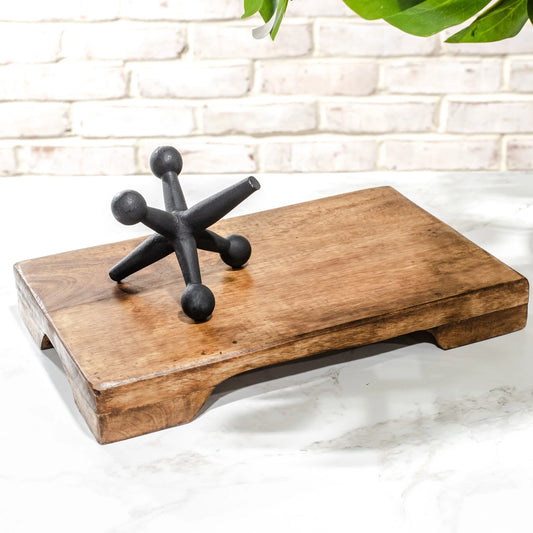 Large Margo Wooden Pedestal Tray