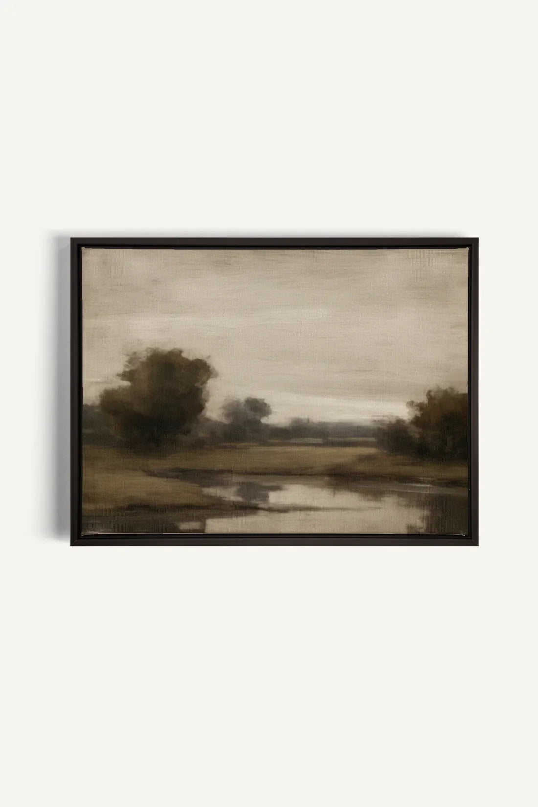 Vintage Country River Canvas Wall Art