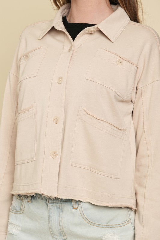 Ella Washed French Terry Jacket