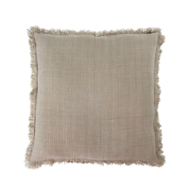 20" Light Grey Frayed Edge Pillow