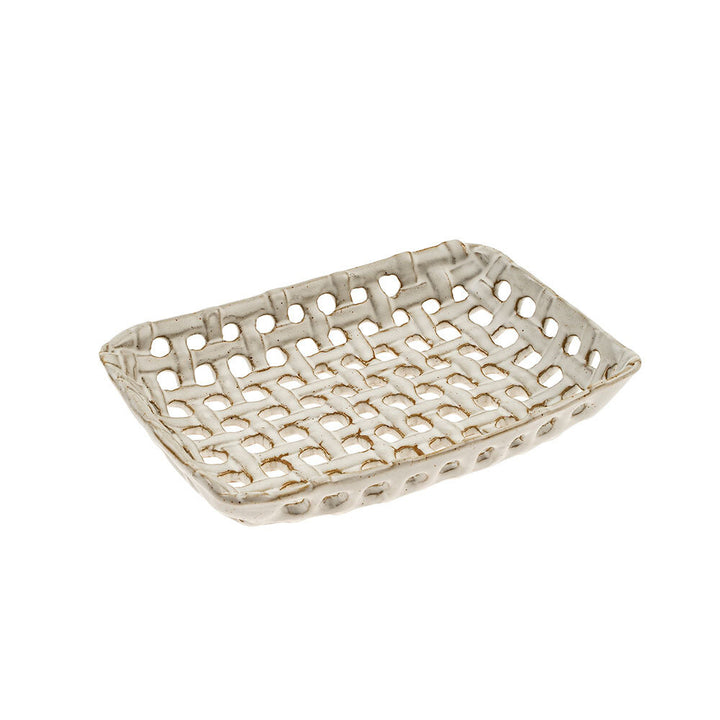 Small Porcelain Basket Tray