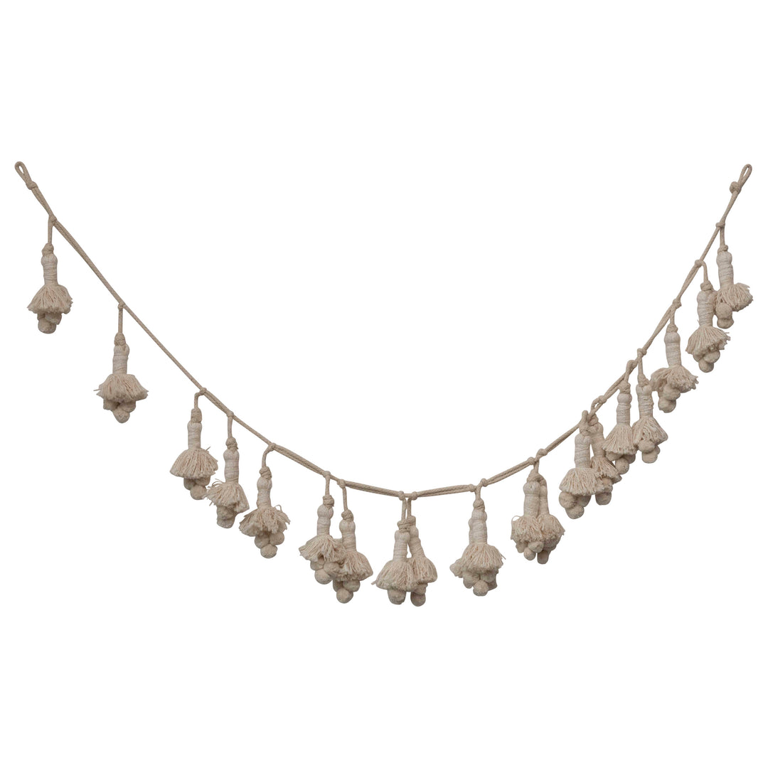 Hand-Woven Cotton Tassel Garland