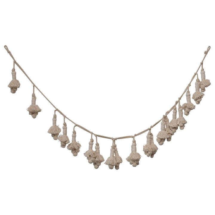 Hand-Woven Cotton Tassel Garland