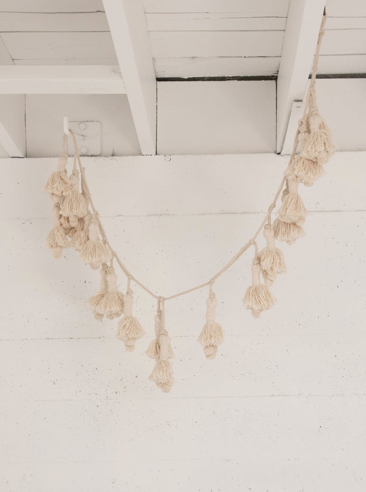 Hand-Woven Cotton Tassel Garland
