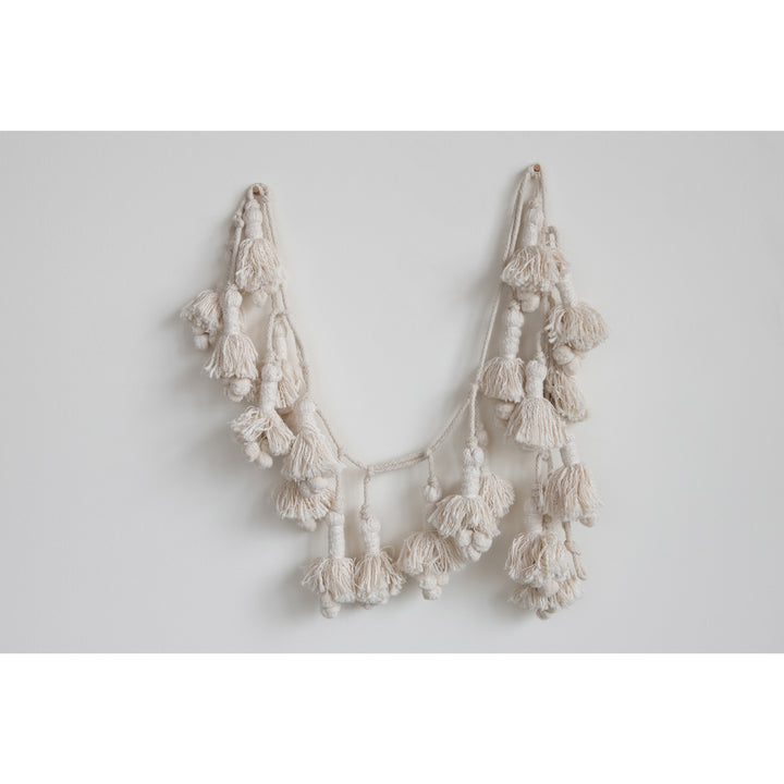 Hand-Woven Cotton Tassel Garland