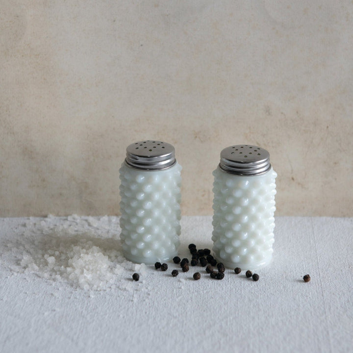 Elsa Hobnail Salt + Pepper Shakers