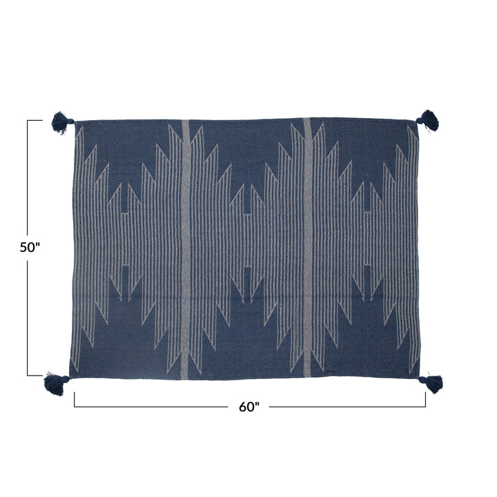 Navy Sabina Throw Blanket