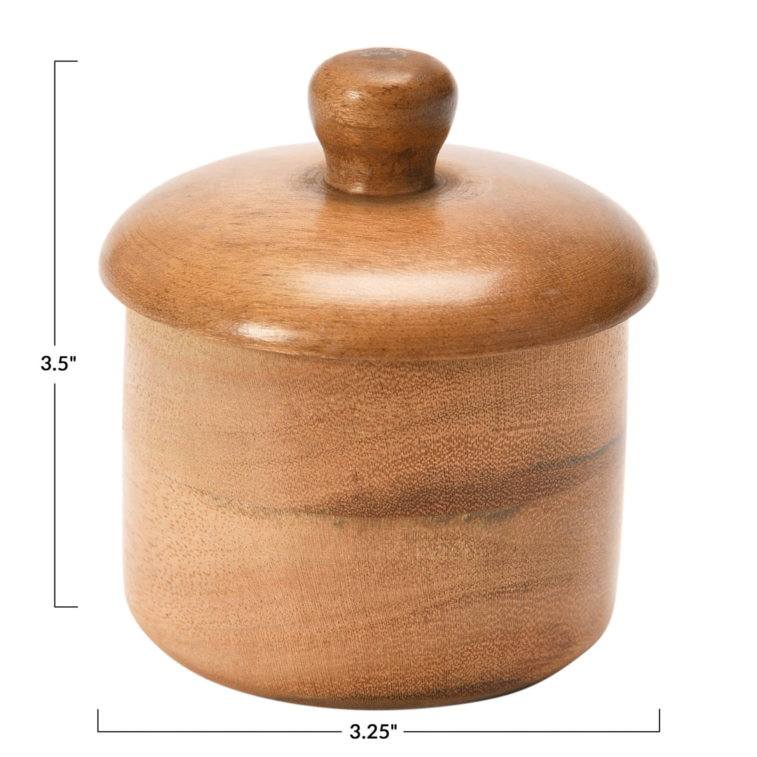 Acacia Wood Jar with Lid