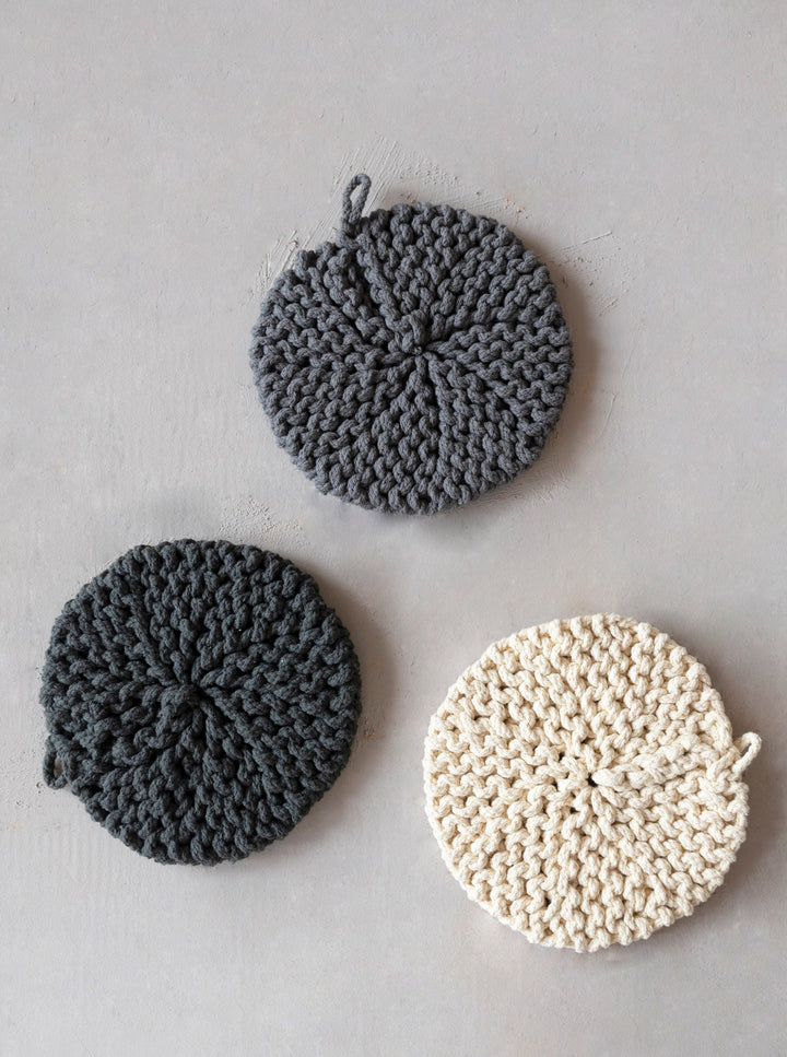 Round Crocheted Pot Holder