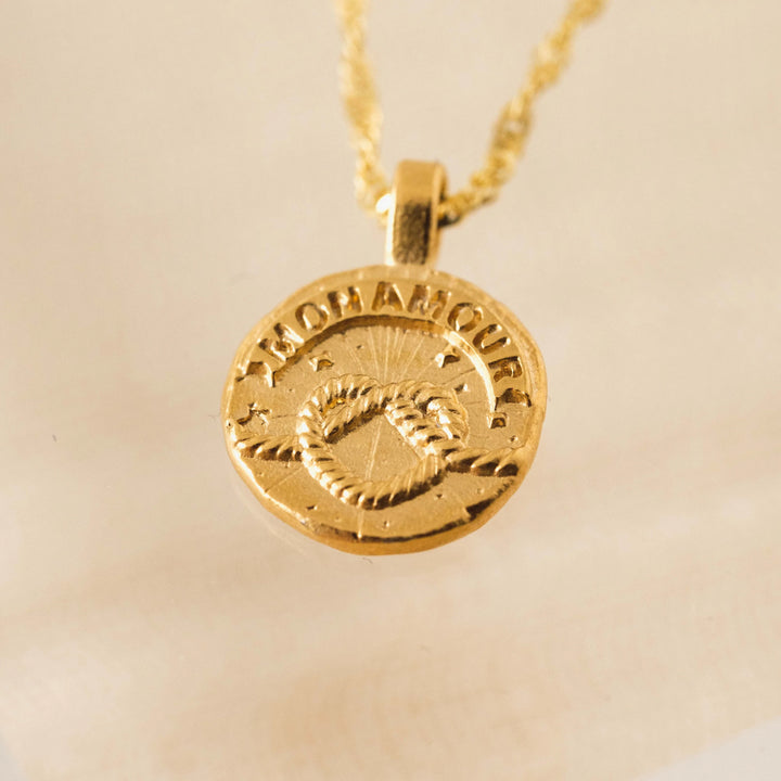 Demi-Fine Knot Coin Necklace