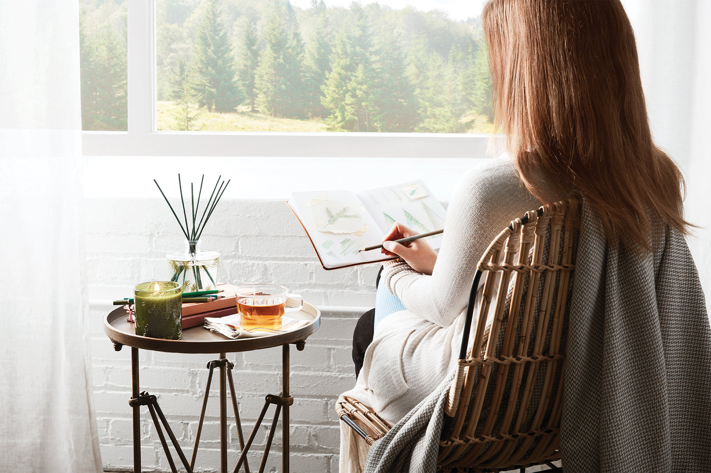 Frasier Fir Green Glass Diffuser